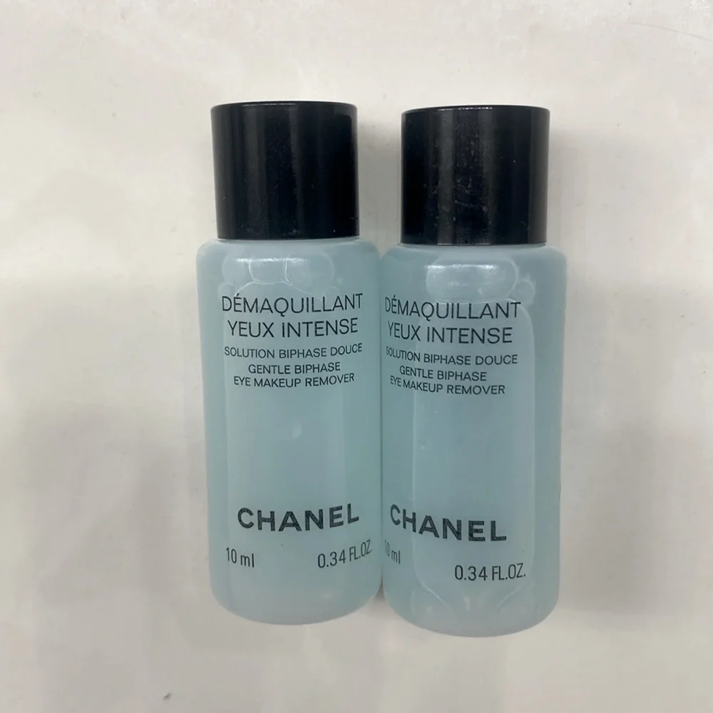 Lot of 2‎  CHANEL DEMAQUILLANT YEUX INTENSE BIPHASE EYE MAKEUP REMOVER .34oz NEW